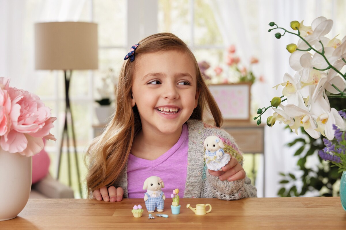 Sylvanian Families - Flora Kanin Bror Og Søster - Havesæt - 5736