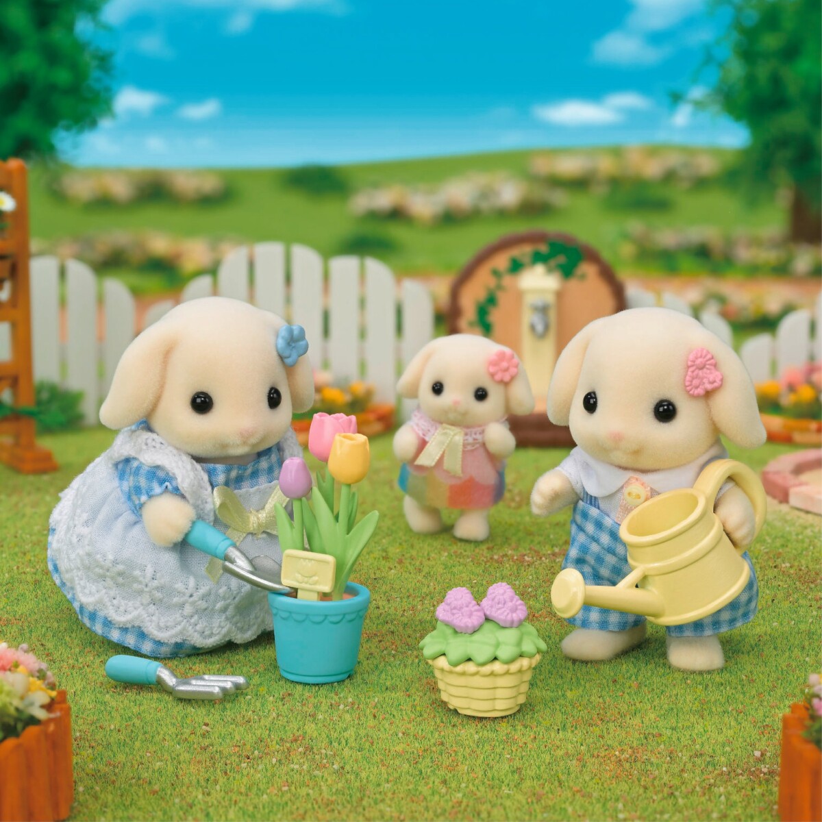 Sylvanian Families - Flora Kanin Bror Og Søster - Havesæt - 5736