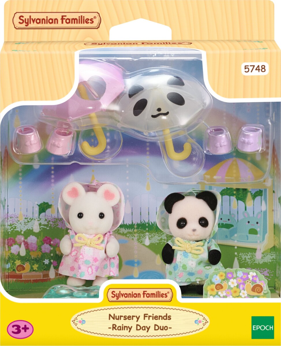 Sylvanian Families - Børnehave Venner - Regnvejrsdag Duo - 5748