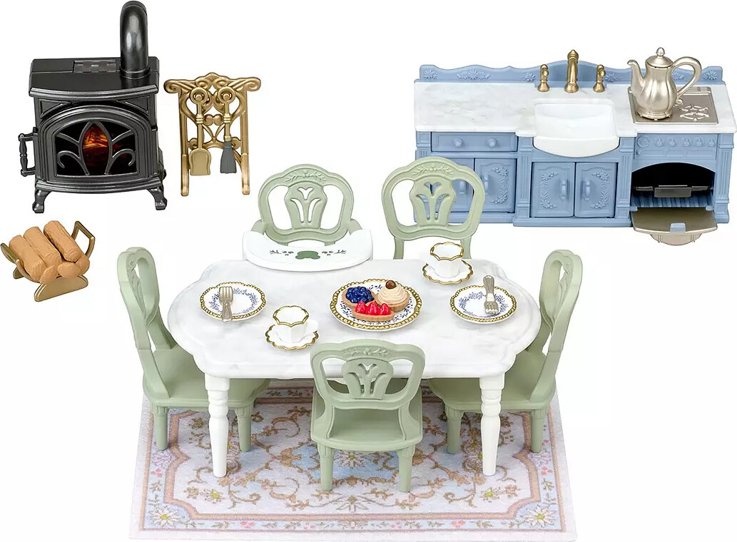 Sylvanian Families - Herregården Med Det Rød Tag S Elegante Spisestue