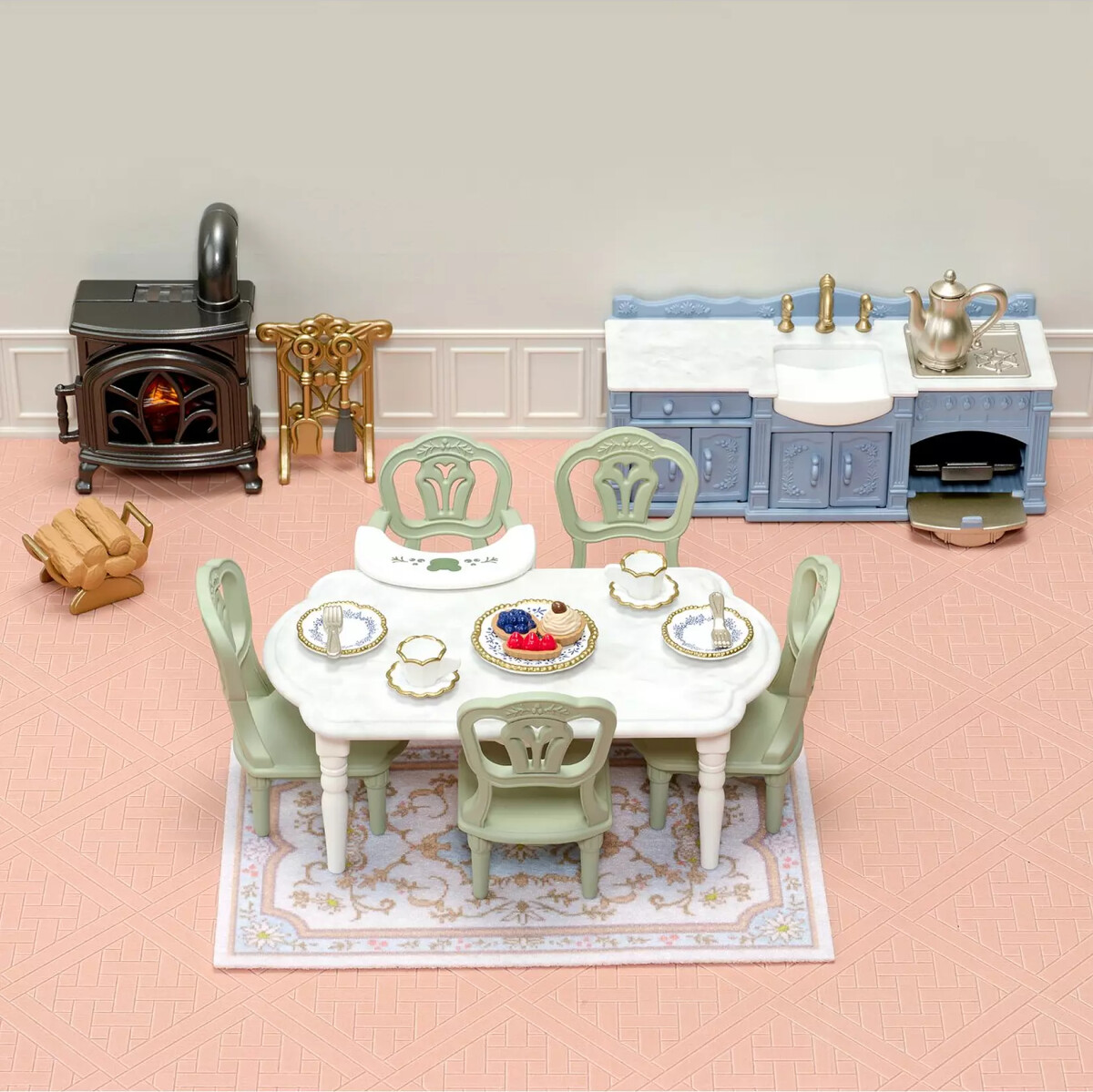 Sylvanian Families - Herregården Med Det Rød Tag S Elegante Spisestue
