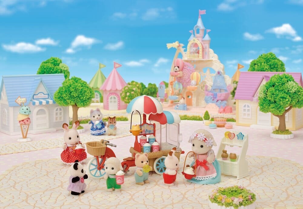 Sylvanian Families - Popcorn Cykelvogn Med Får Sæt - 5653