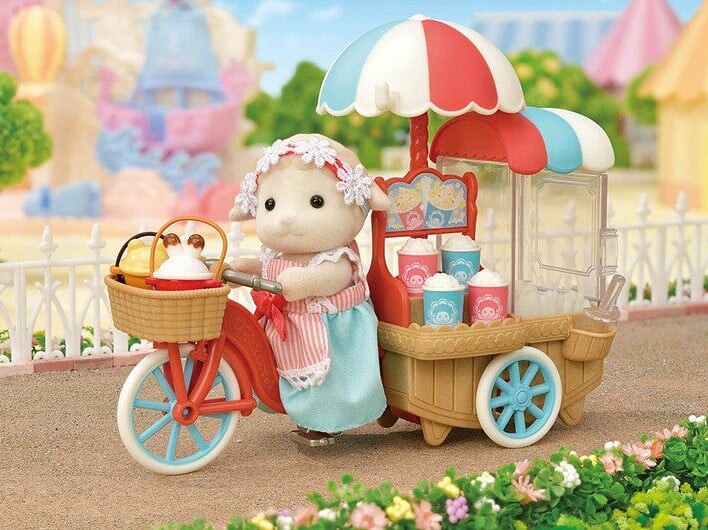 Sylvanian Families - Popcorn Cykelvogn Med Får Sæt - 5653