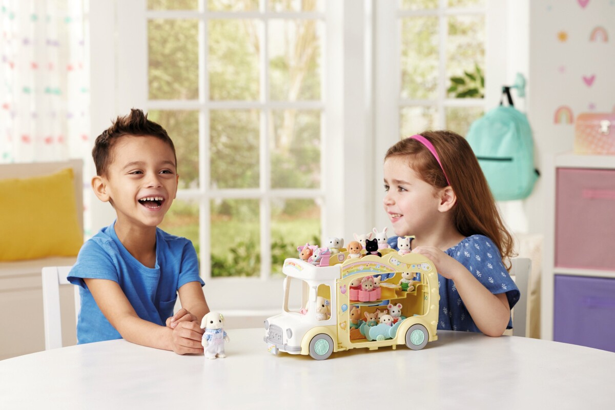 Sylvanian Families - Børnehave Bus Regnbue Sjov - 5744