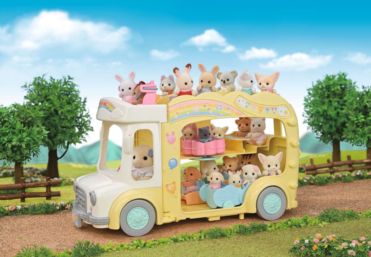 Sylvanian Families - Børnehave Bus Regnbue Sjov - 5744