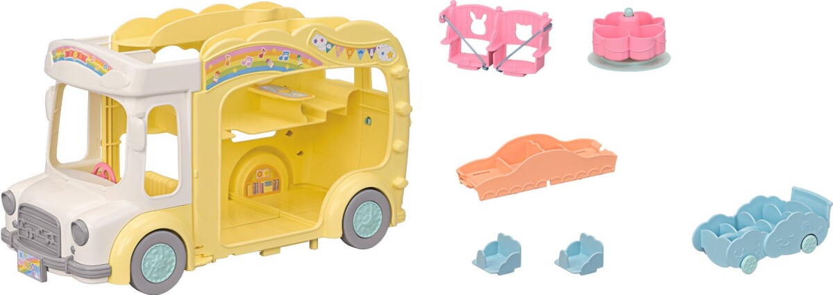 Sylvanian Families - Børnehave Bus Regnbue Sjov - 5744