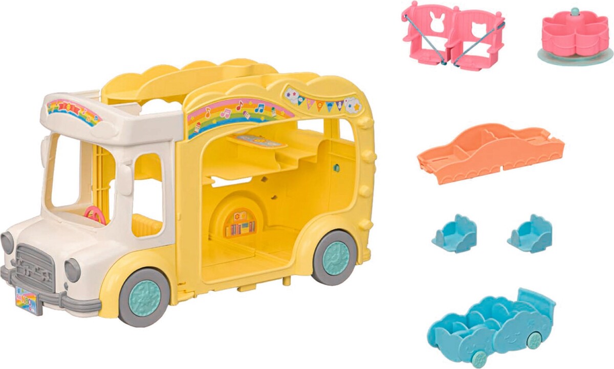 Sylvanian Families - Børnehave Bus Regnbue Sjov - 5744