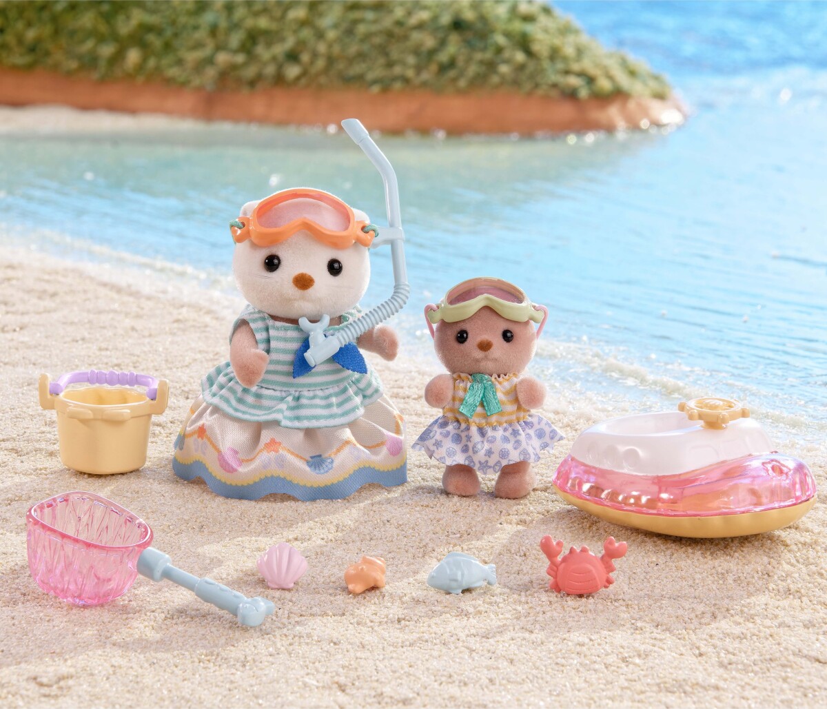 Sylvanian Families - Søstrene Havodder - Plaske Snorkel Sæt 5804