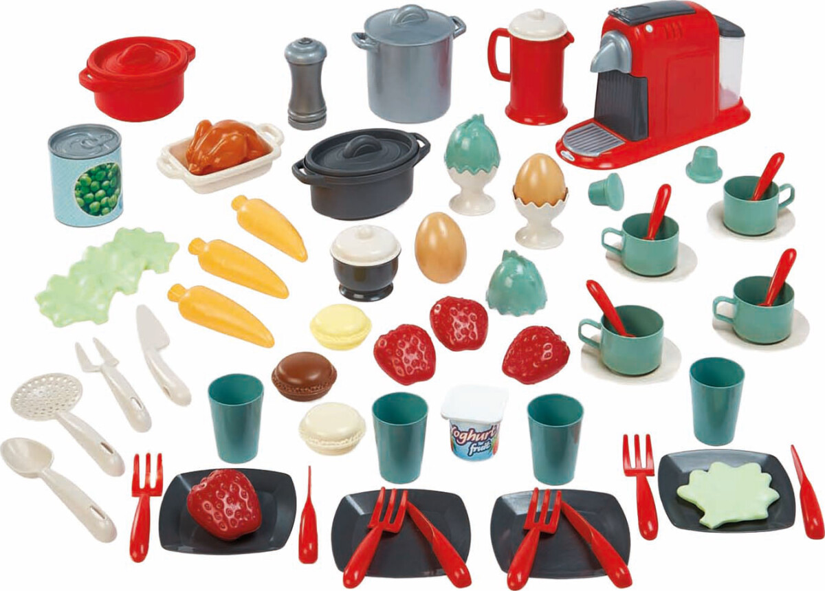 Ecoiffier 12698 - Legemad Sæt I Plastik - 100 Chef - 70 Dele