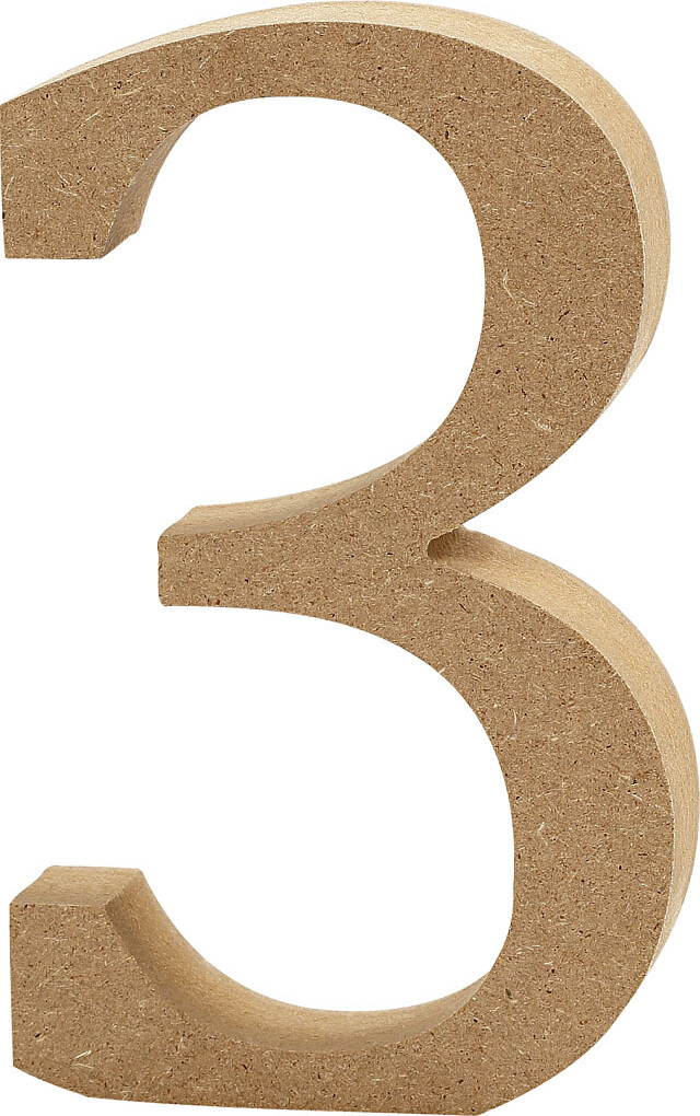 Tal I Træ - 3 - H 8 Cm