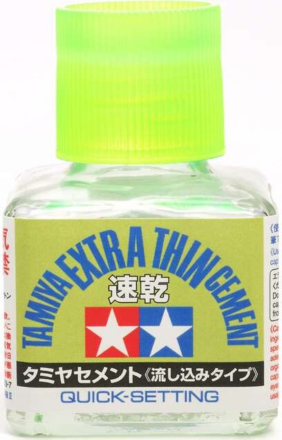 Tamiya - Extra Thin Cement - Quick Setting - 40 Ml - 87182