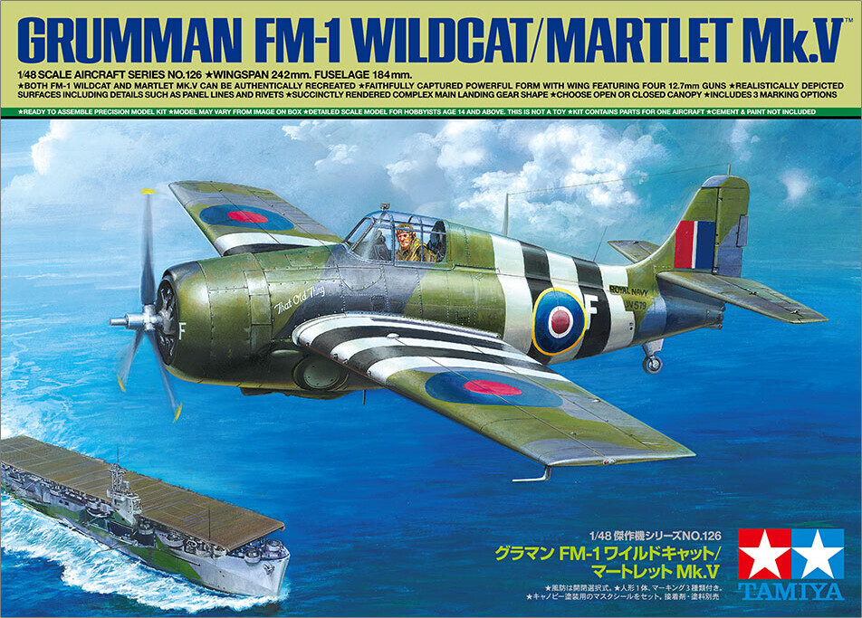 Tamiya - Fm-1 Wildcat Martlet Mkv Fly Byggesæt - 1 48 - 61126