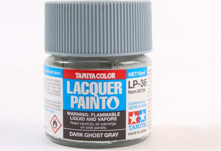 Tamiya - Lacquer Paint - Lp-36 Dark Ghost Gray Flat - 82136