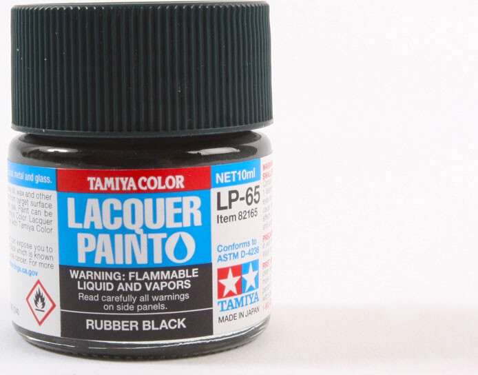 Tamiya - Lacquer Paint - Lp-65 Rubber Black Flat - 82165