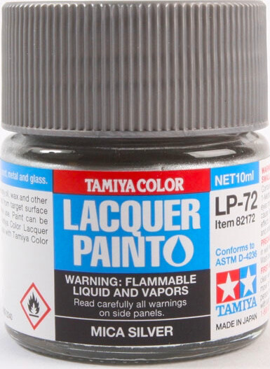 Tamiya - Lacquer Paint - Lp-72 Mica Silver Gloss - 82172
