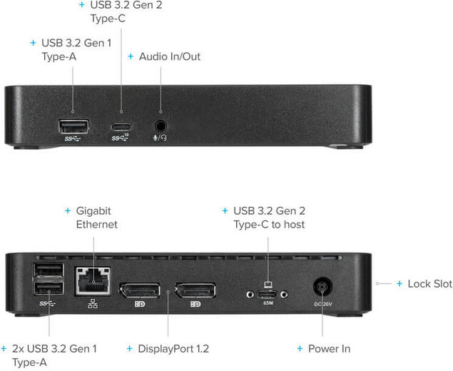 Targus - Usb-C Dual 4K Docking Station - Displaylink - 65 W