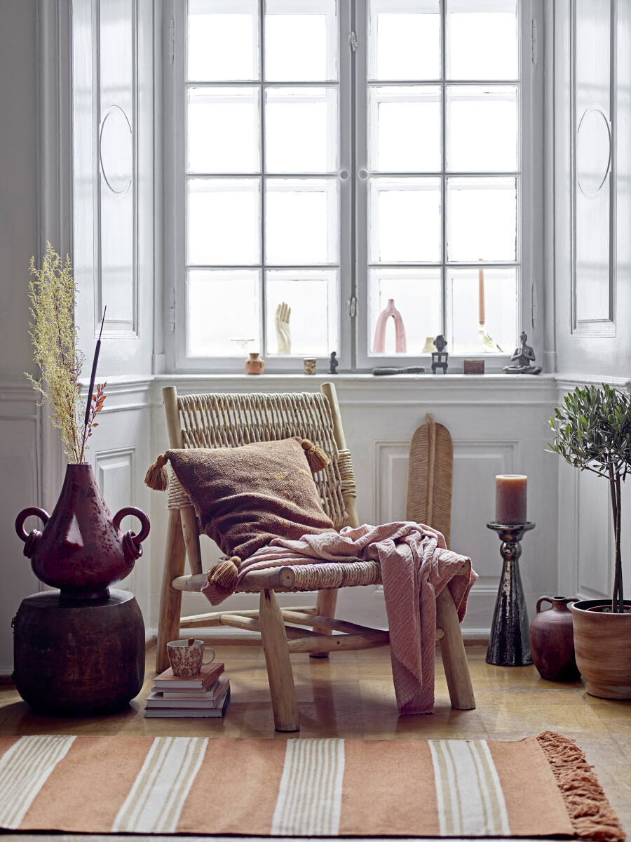 Bloomingville - Tarun Deko Vase - Brun - Stentøj - H 35 5 Cm