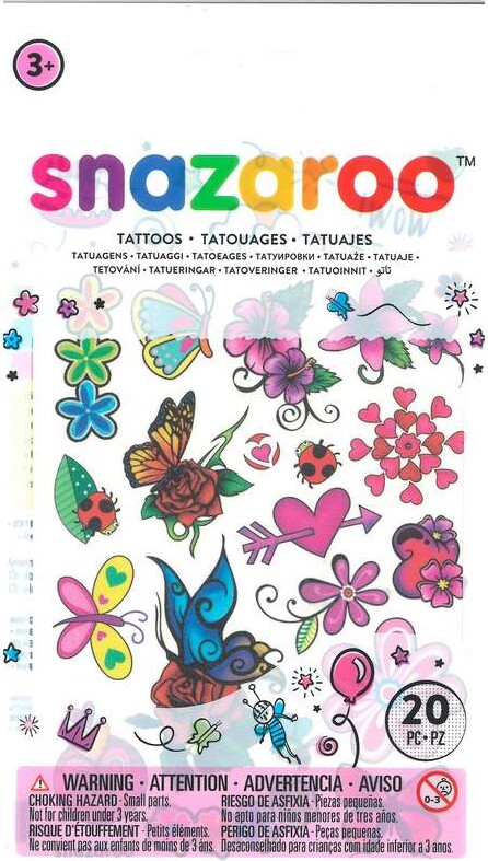 Tatoveringer Til Børn - Forår - Snazaroo - 20 Stk - Assorteret
