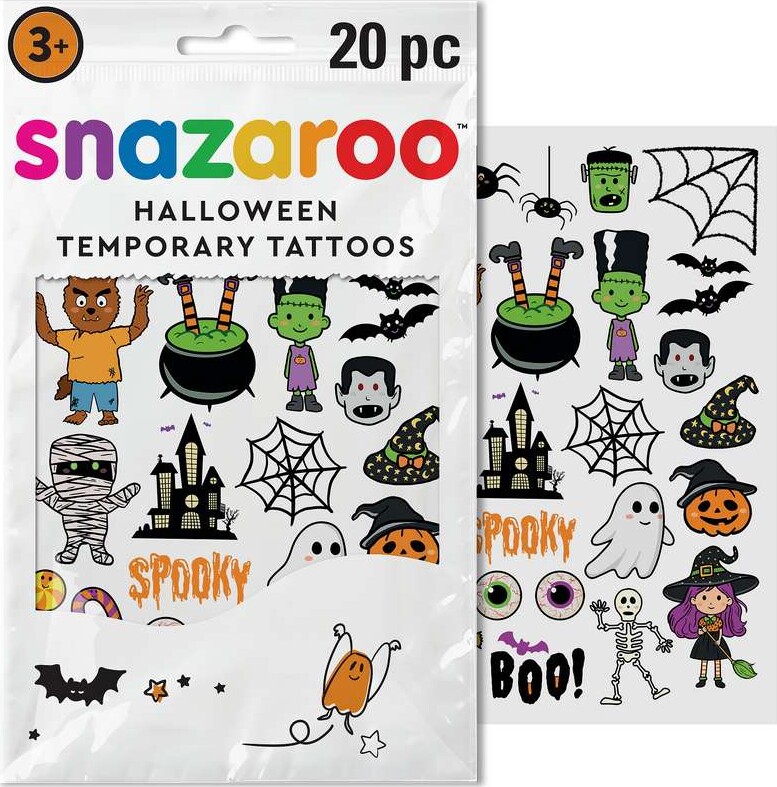 Tatoveringer Halloween Cute 20Stk Ass - 1198315 - Snazaroo