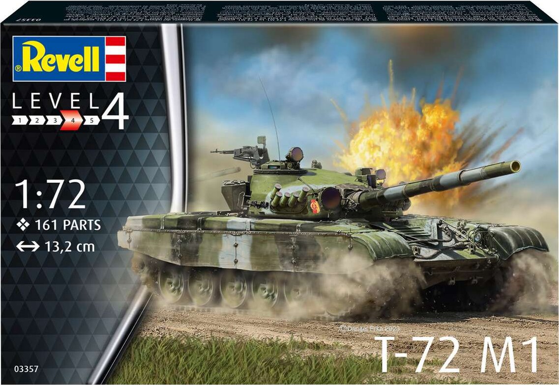 Revell - T-72 M1 Modeltank Byggesæt - 1 72 - Level 4 - 03357