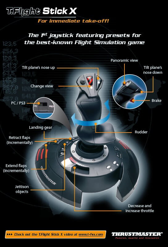 T Flight Stick X For Pc Ps3 Thrustmaster