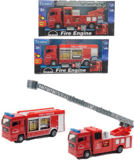 Teama Brandbil 17 Cm Med Lyd - Assorteret