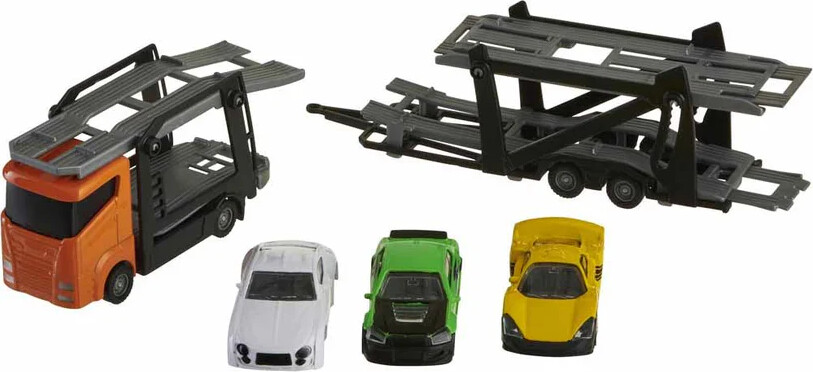 Teamsterz - Biltransporter Legetøj - Lastbil Inkl Biler - Assorteret