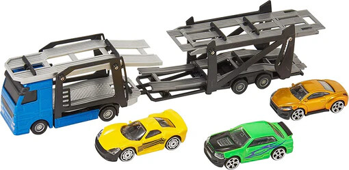 Teamsterz - Biltransporter Legetøj - Lastbil Inkl Biler - Assorteret