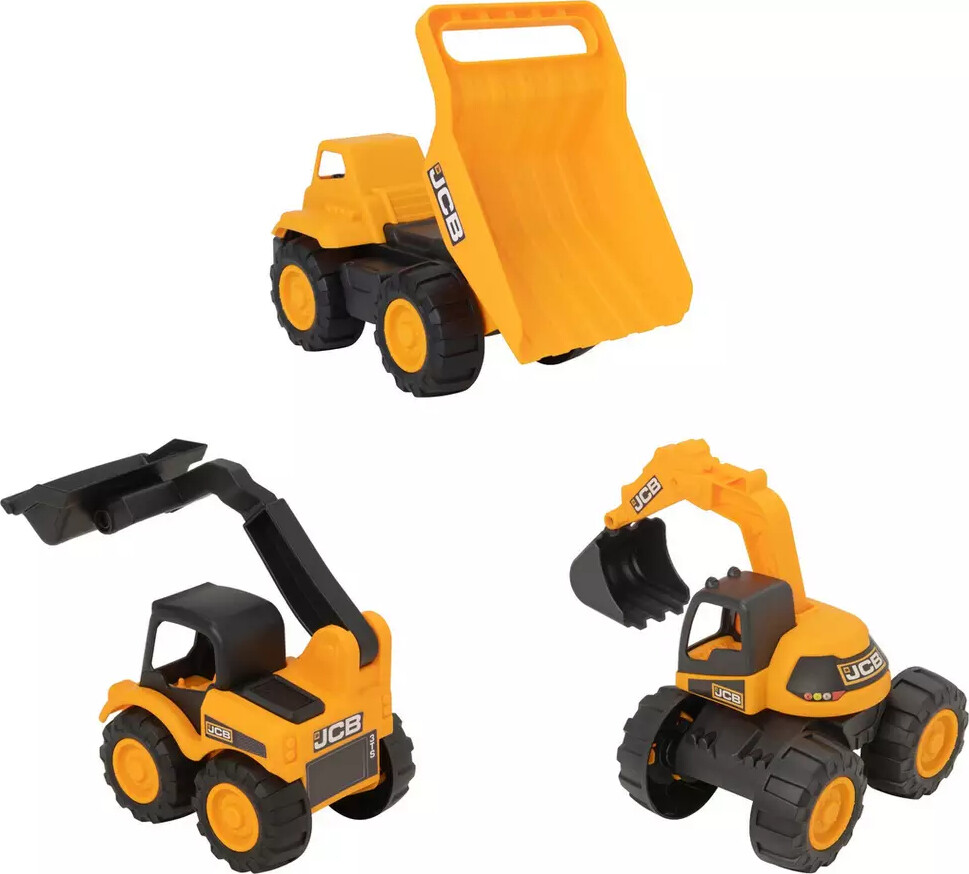 Teamsterz - Gravemaskiner Legetøj - Jcb Tough Trucks - 3-Pak