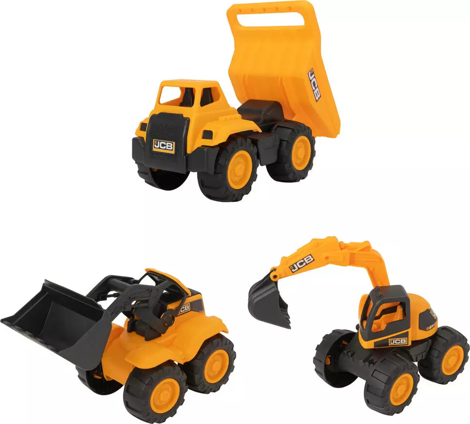 Teamsterz - Gravemaskiner Legetøj - Jcb Tough Trucks - 3-Pak