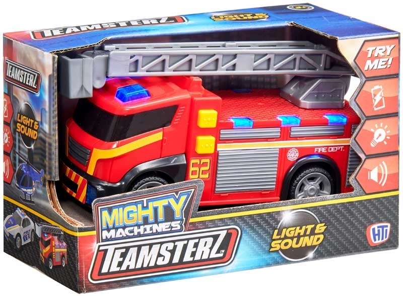 Teamsterz - Mighty Machines - Legetøjs Brandbil - Lyd Og Lys