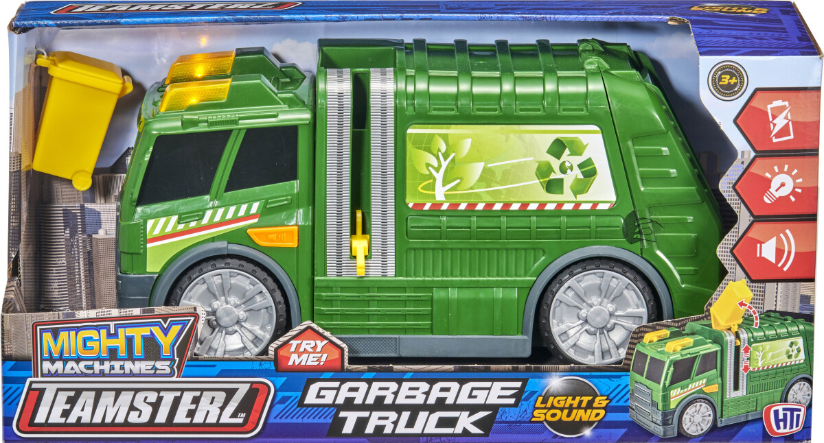 Teamsterz - Mighty Machines - Garbage Truck - Legetøjs Skraldebil