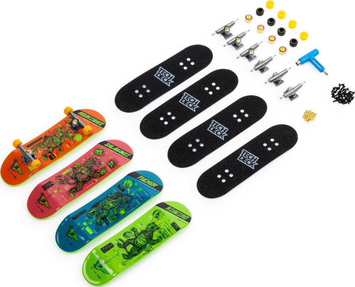 Tech Deck - Skate 4-Pak Multisæt Finger - Boards Assorterede