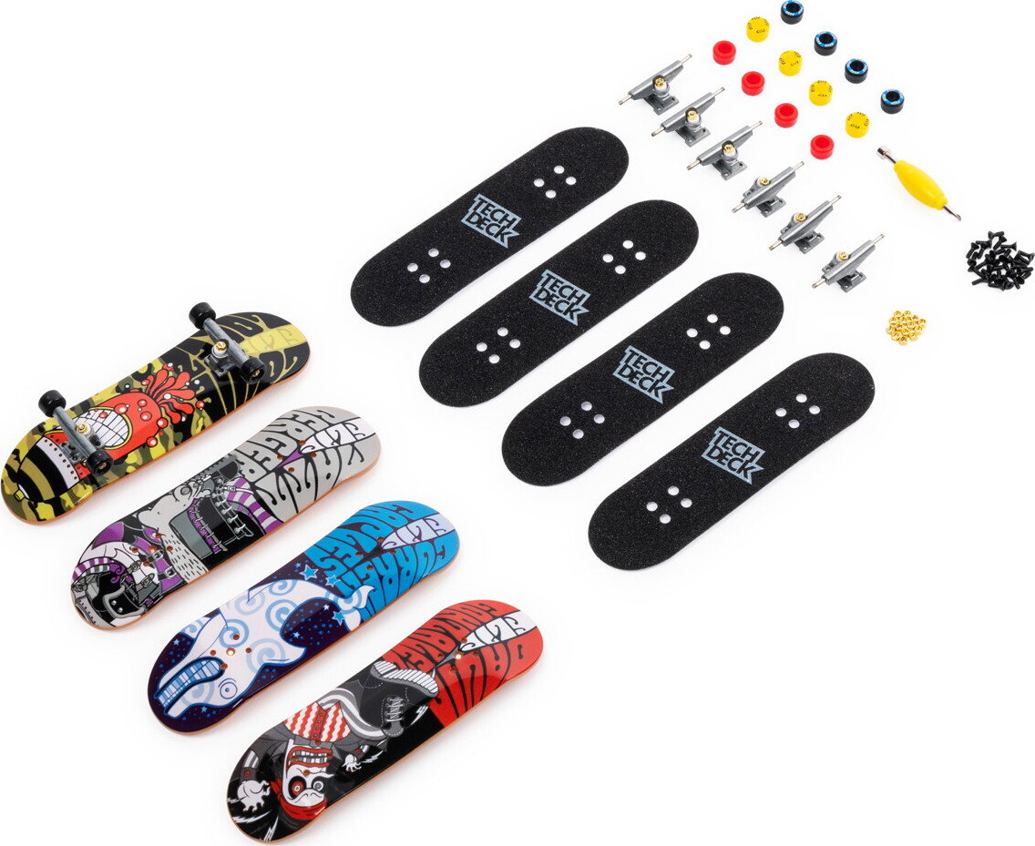 Tech Deck - Skate 4-Pak Multisæt Finger - Boards Assorterede