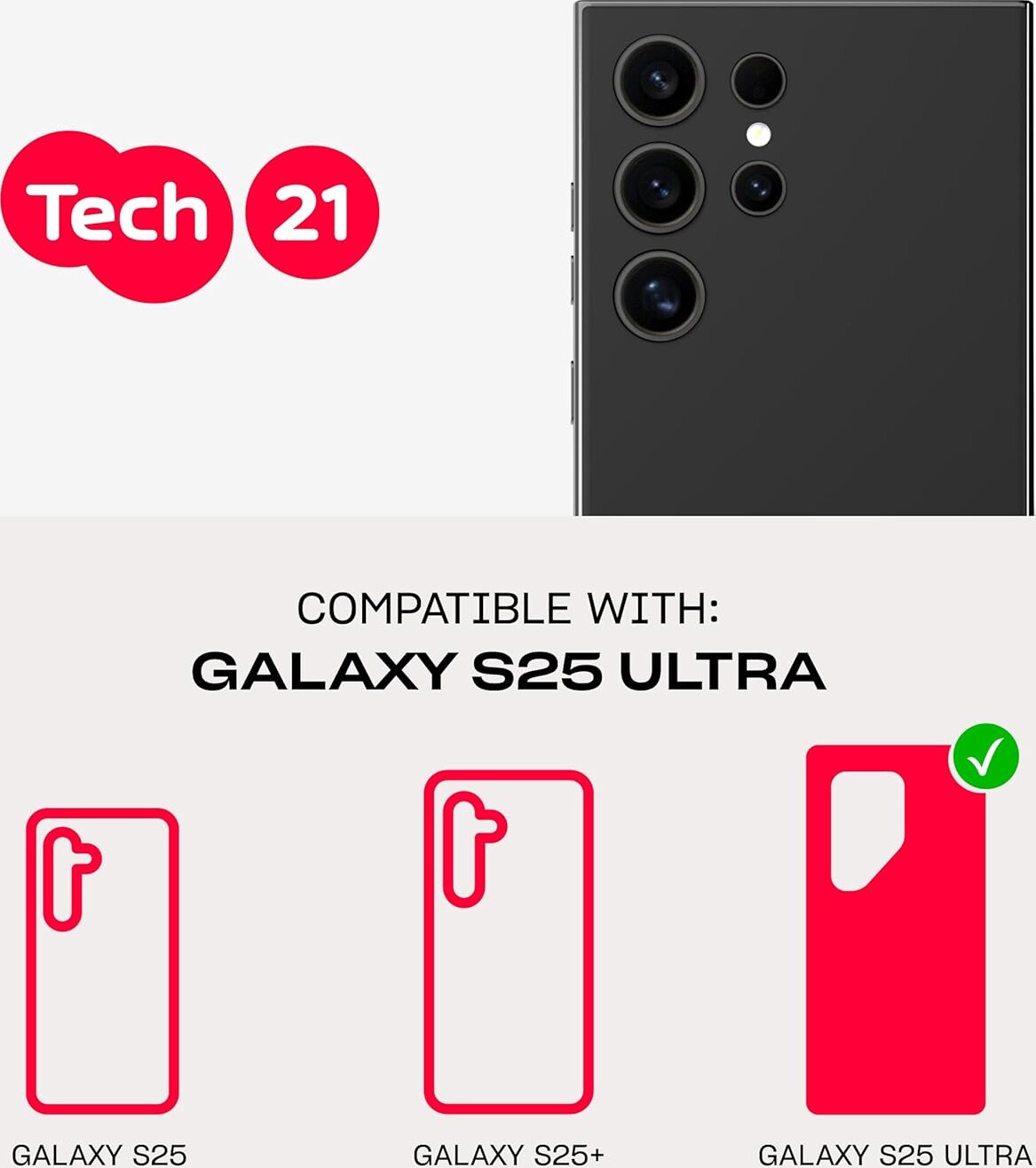 Tech21 - Evo Lite Samsung Galaxy S25 Ultra Black