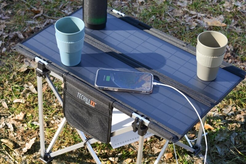 Technaxx - Sammenklappeligt Solar Campingbord - 20W