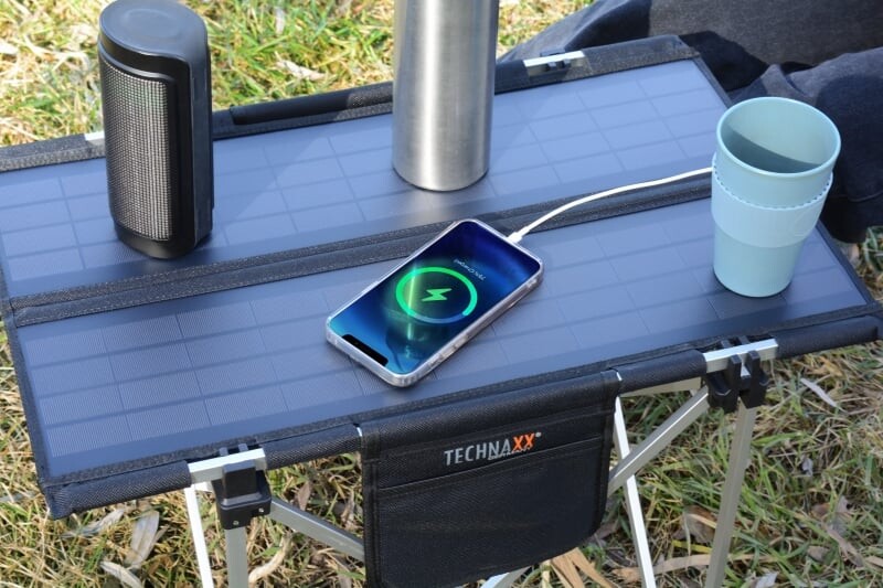 Technaxx - Sammenklappeligt Solar Campingbord - 20W