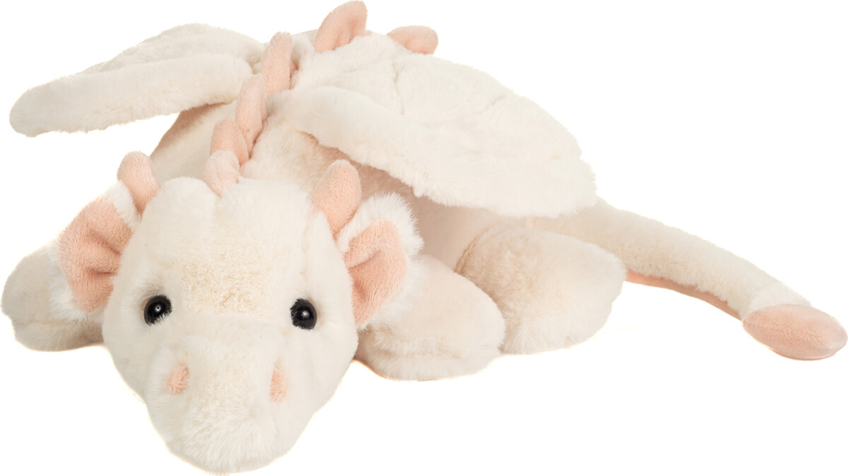 Teddy Hermann - Dragen Fluffy 32 Cm - Hvid-Pink