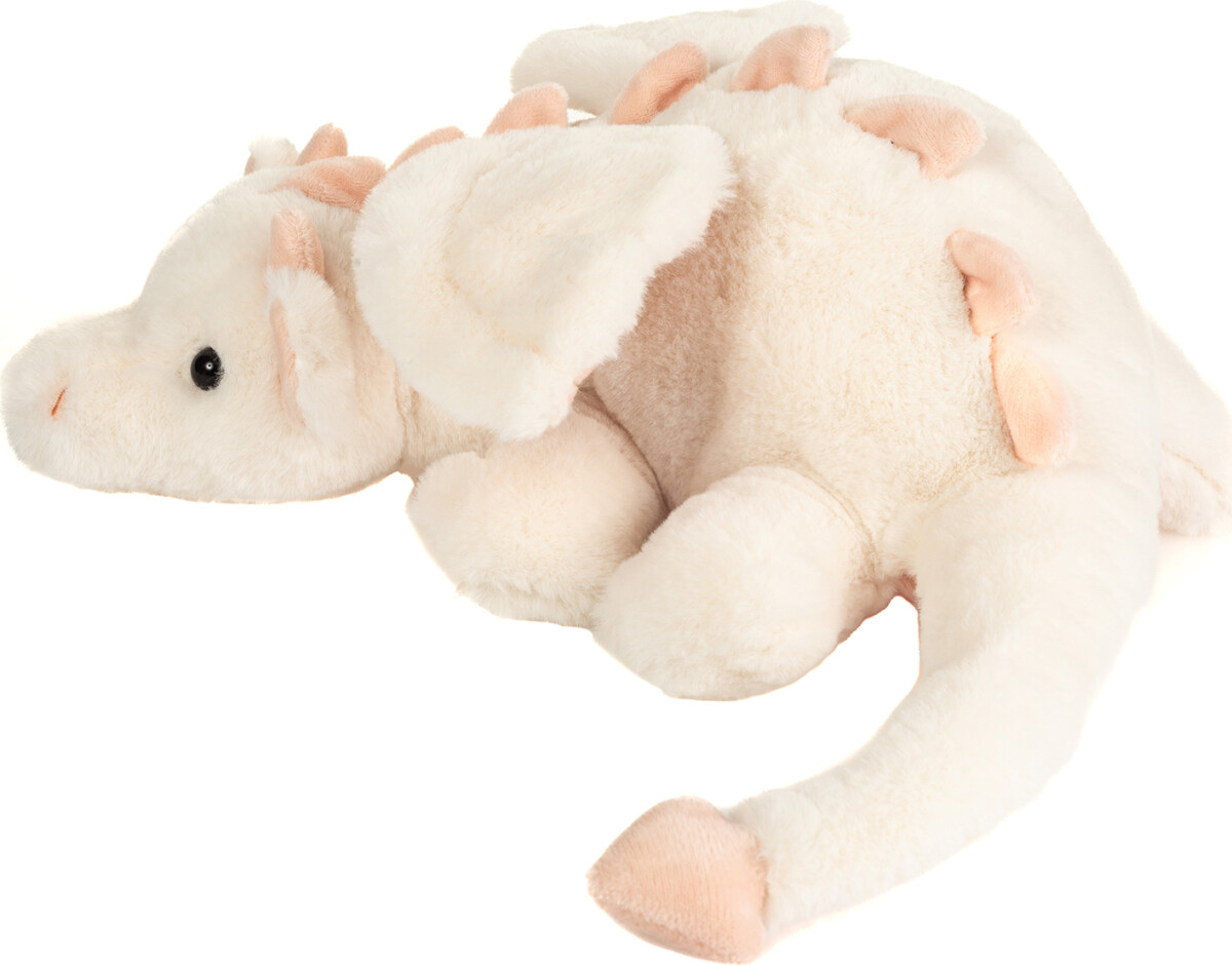 Teddy Hermann - Dragen Fluffy 32 Cm - Hvid-Pink