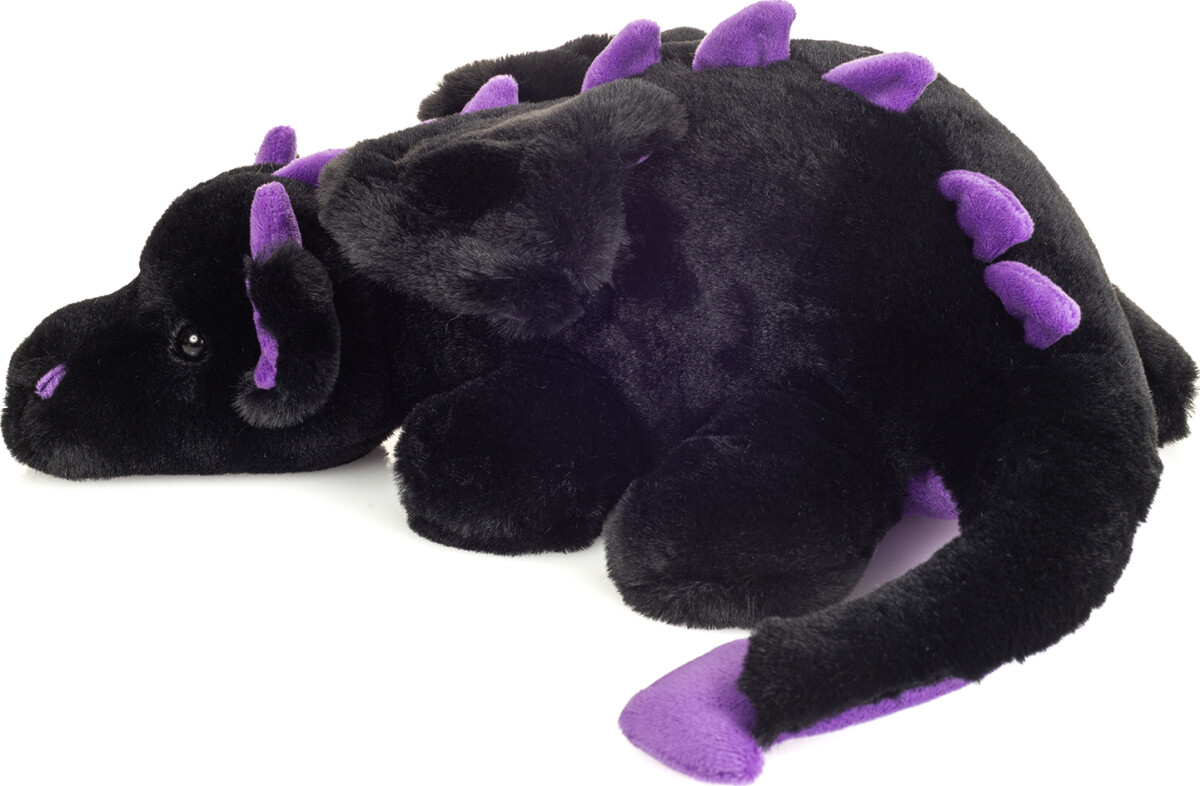 Teddy Hermann - Dragen Logan 32 Cm - Sort-Lilla