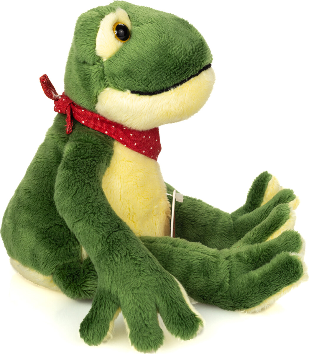 Teddy Hermann - Frø Bamse Med Bandana - 28 Cm