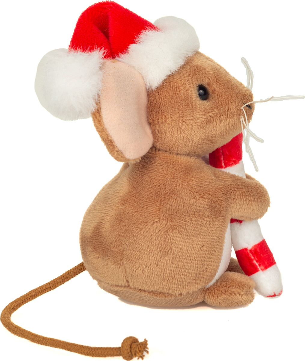 Teddy Hermann - Julemus Bamse Med Bismarck Stok - 11 Cm