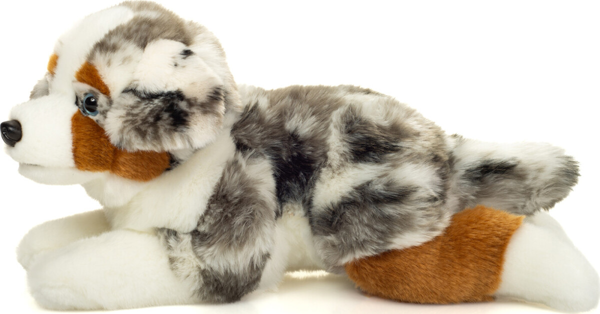 Teddy Hermann - Australsk Hyrdehund - Liggende - 40 Cm - Bamse