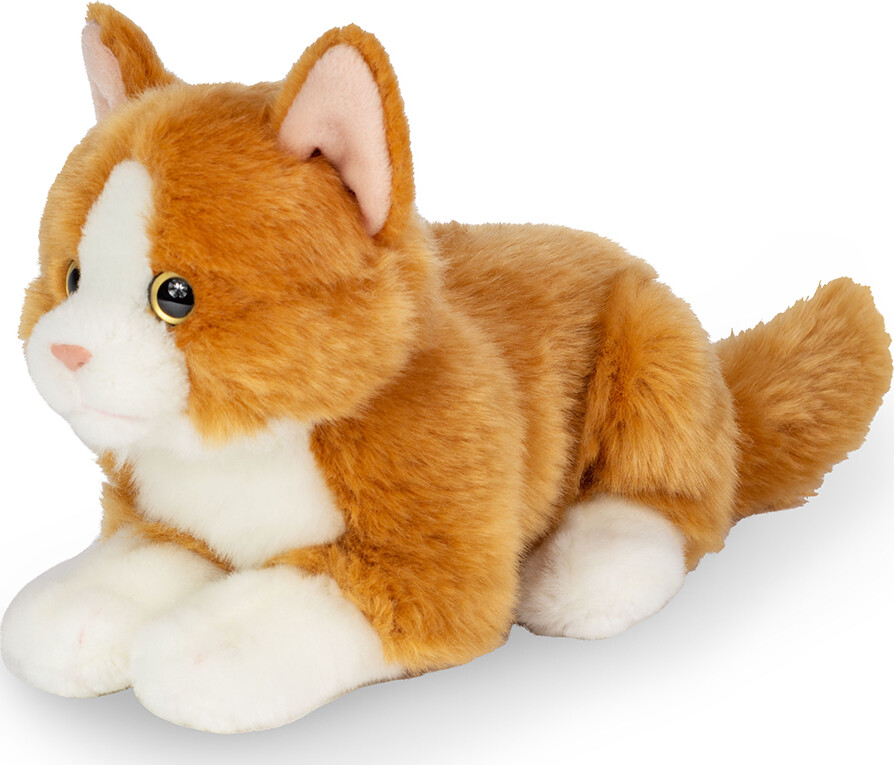 Teddy Hermann - Kat Bamse - Rød - Liggende - 20 Cm