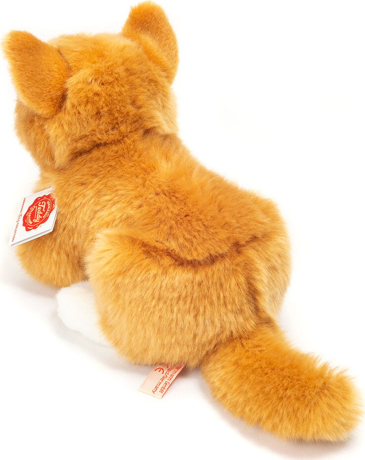 Teddy Hermann - Kat Bamse - Rød - Liggende - 20 Cm