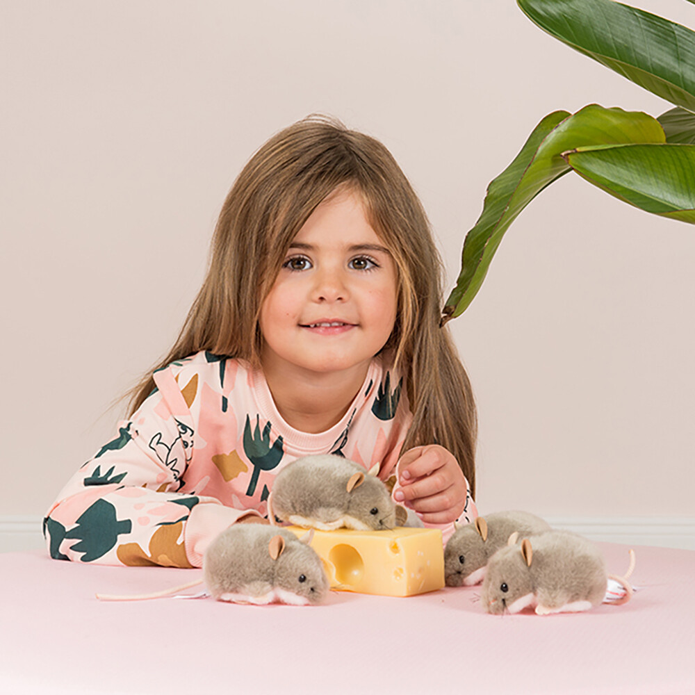 Teddy Hermann - Mus Bamse - Grå - 9 Cm