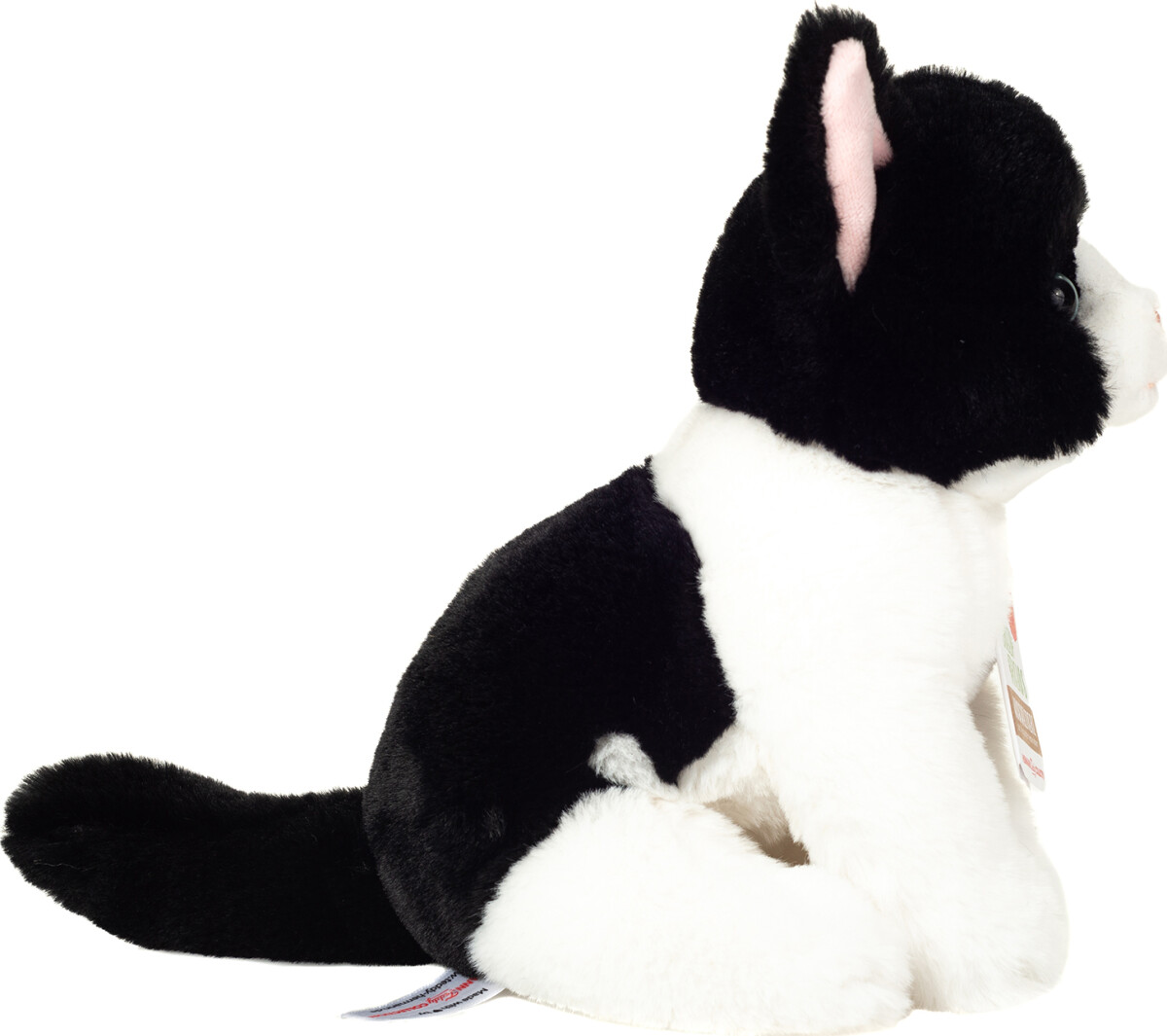 Teddy Hermann - Kat Bamse - Sort Og Hvid - Siddende - 20 Cm
