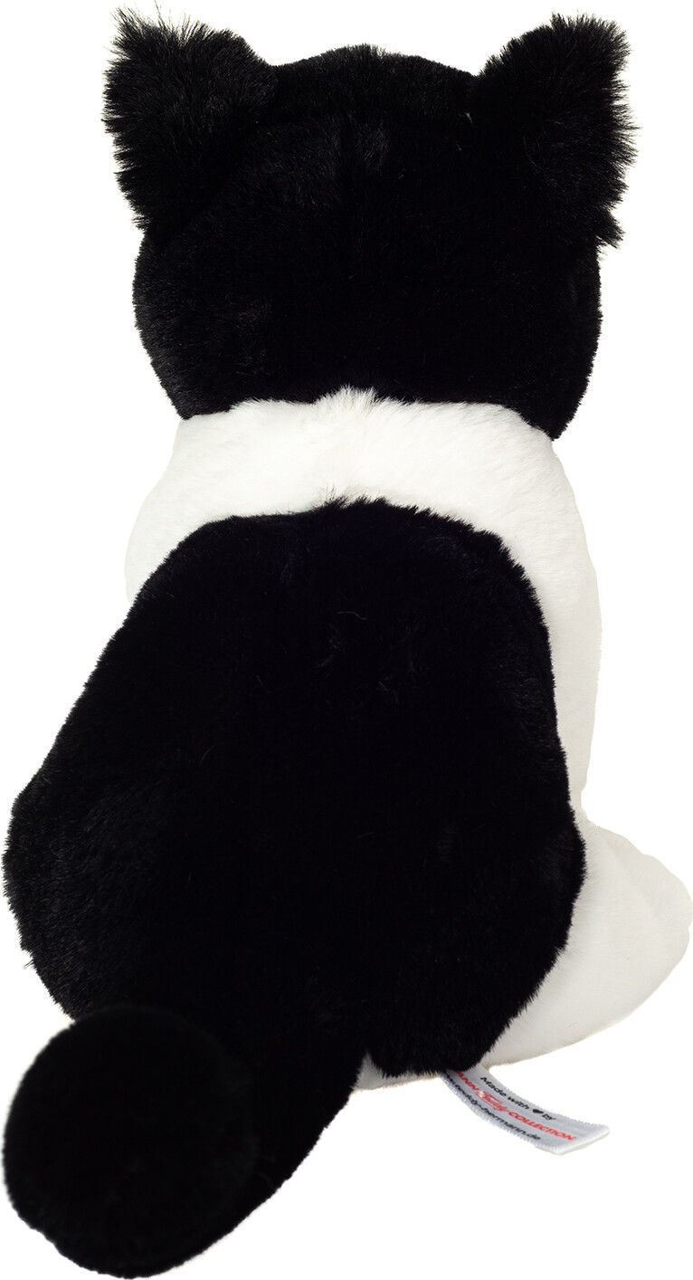 Teddy Hermann - Kat Bamse - Sort Og Hvid - Siddende - 20 Cm