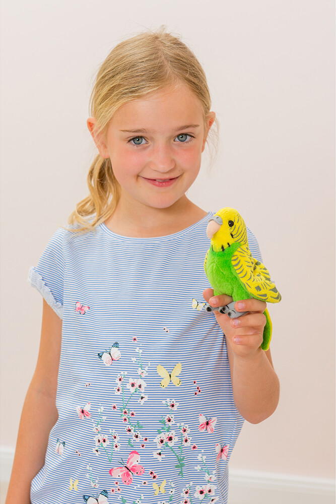 Teddy Hermann - Undulat Bamse - Grøn - 13 Cm