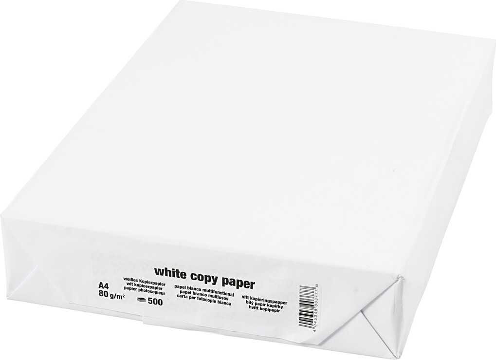 Tegnepapir - A4 - 210X297 Mm - 80 G - Hvid - 500 Ark